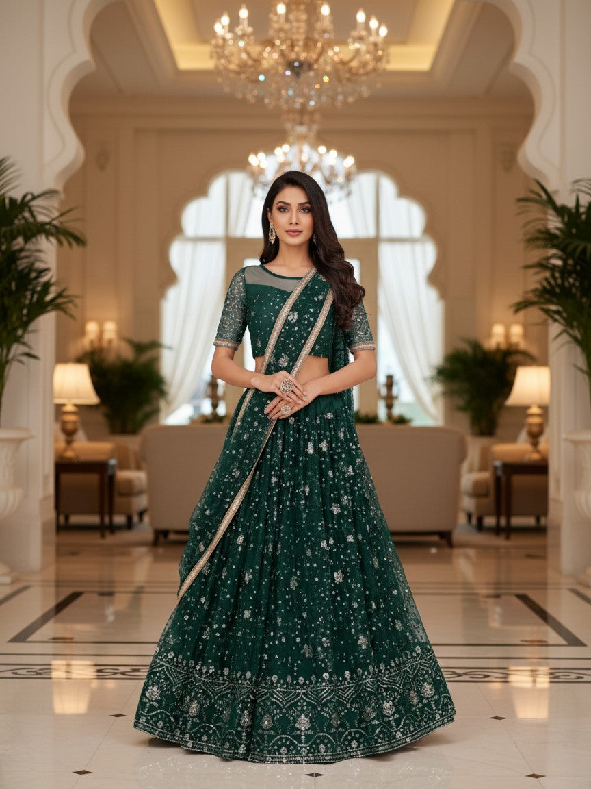 Designer Festive Butterfly Net Lehenga Choli with Elegant Embroidery