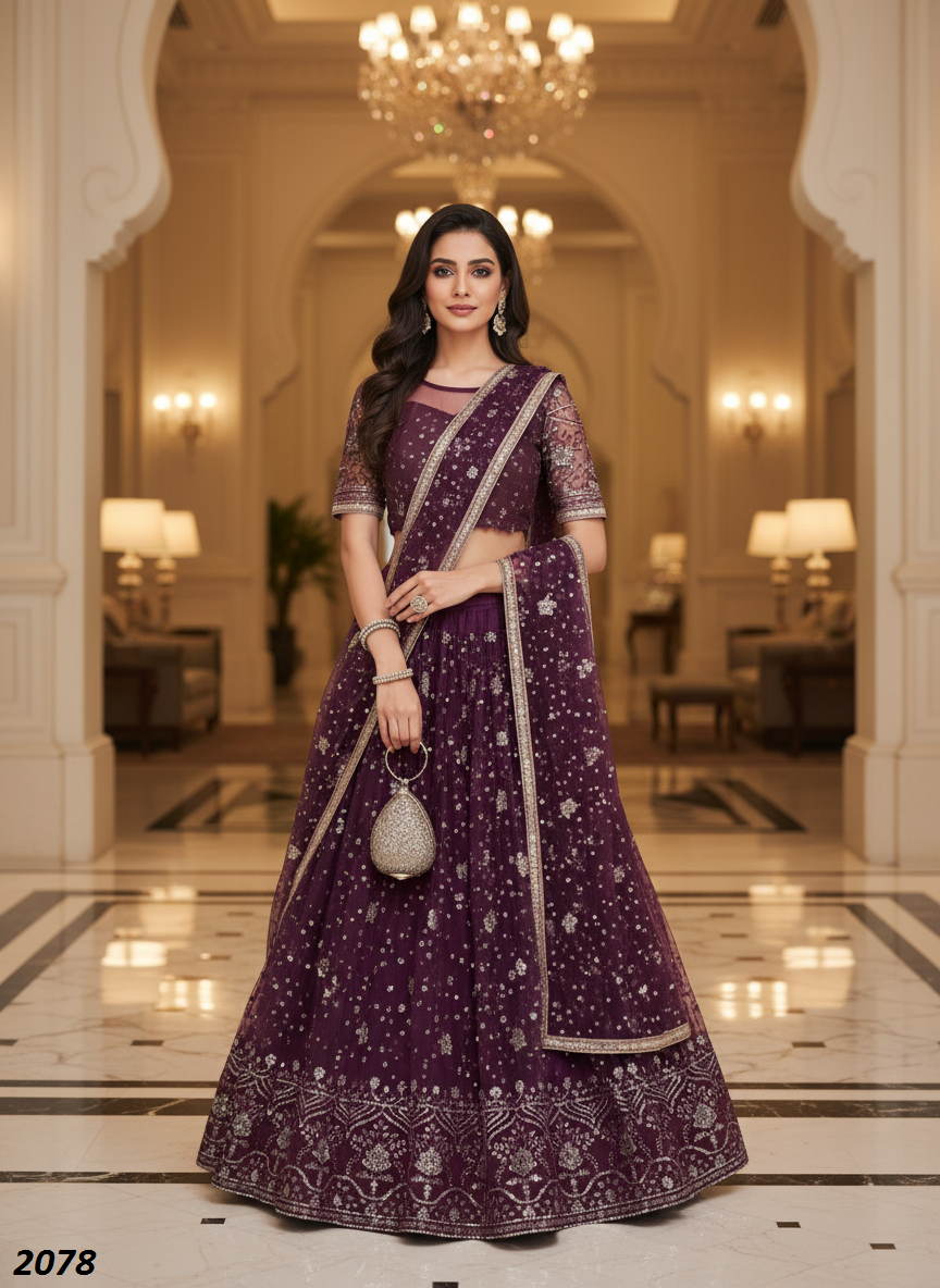 Designer Festive Butterfly Net Lehenga Choli with Elegant Embroidery