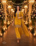 Royale Embroidered Festive Kurta Palazzo Set with Dupatta for Women