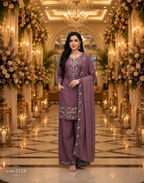 Royale Embroidered Festive Kurta Palazzo Set with Dupatta for Women