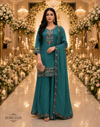 Royale Embroidered Festive Kurta Palazzo Set with Dupatta for Women