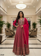 Luxury Designer Sequinned Georgette Gown Suit Set for Women
